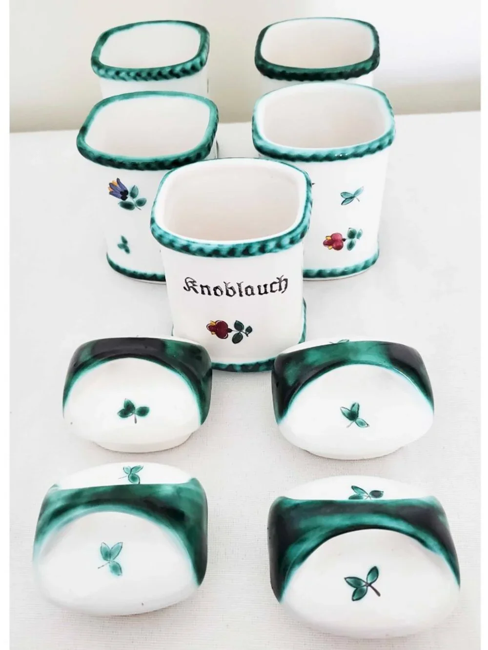 Gmundner Vintage Keramik Pottery Austria Set of Spice Jars Set of 5